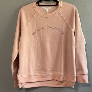NWT Workshop Republic graphic crewneck pink sweatshirt. Size Medium